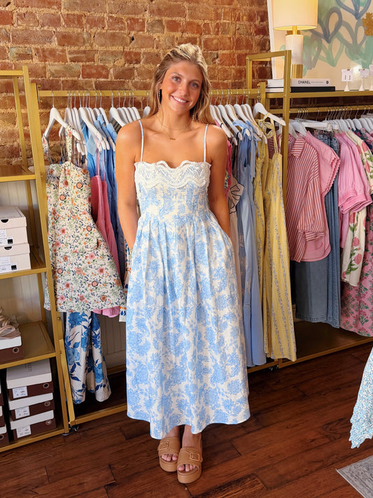 BOTANICAL GARDEN MIDI DRESS