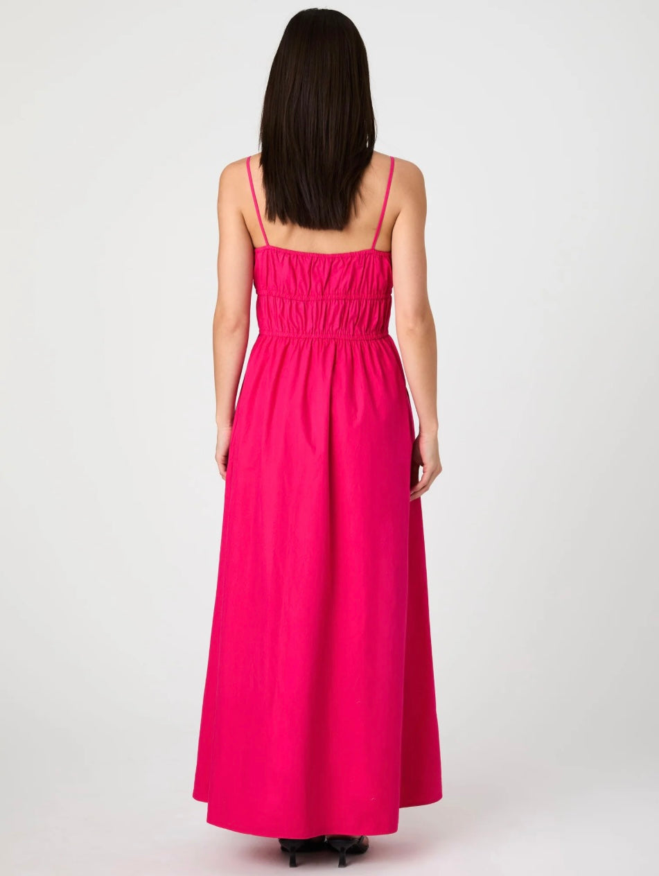 FRENCH CONNECTION POPLIN RUCHED MAXI