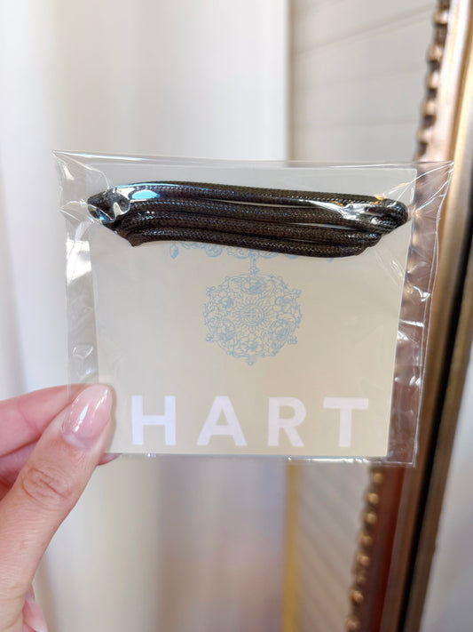 HART CORD NECKLACE- UMBER BROWN