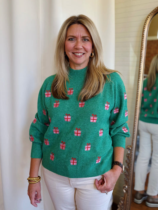 UNDER THE TREE EMBROIDERY SWEATER