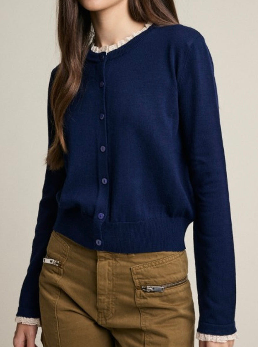 THEA CARDIGAN- NAVY BLUE