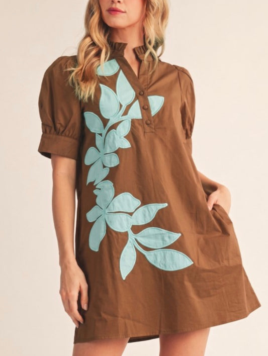 JOY MINI DRESS- CHOCOLATE