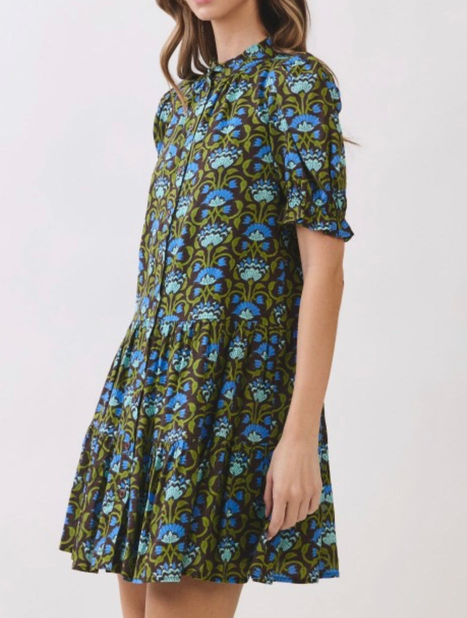 EFFIE MINI DRESS- BROWN