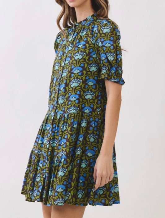 EFFIE MINI DRESS- BROWN