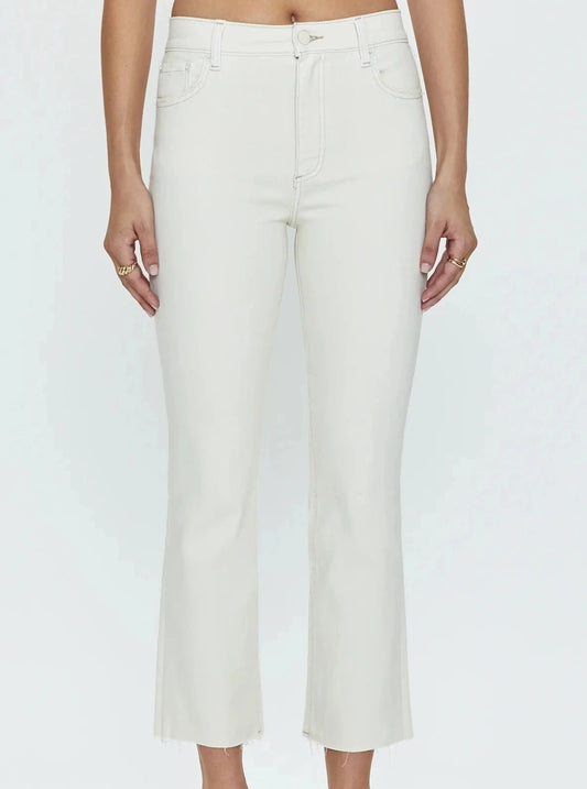 LENNON HIGH RISE BOOT CUT JEAN- SAND STONE