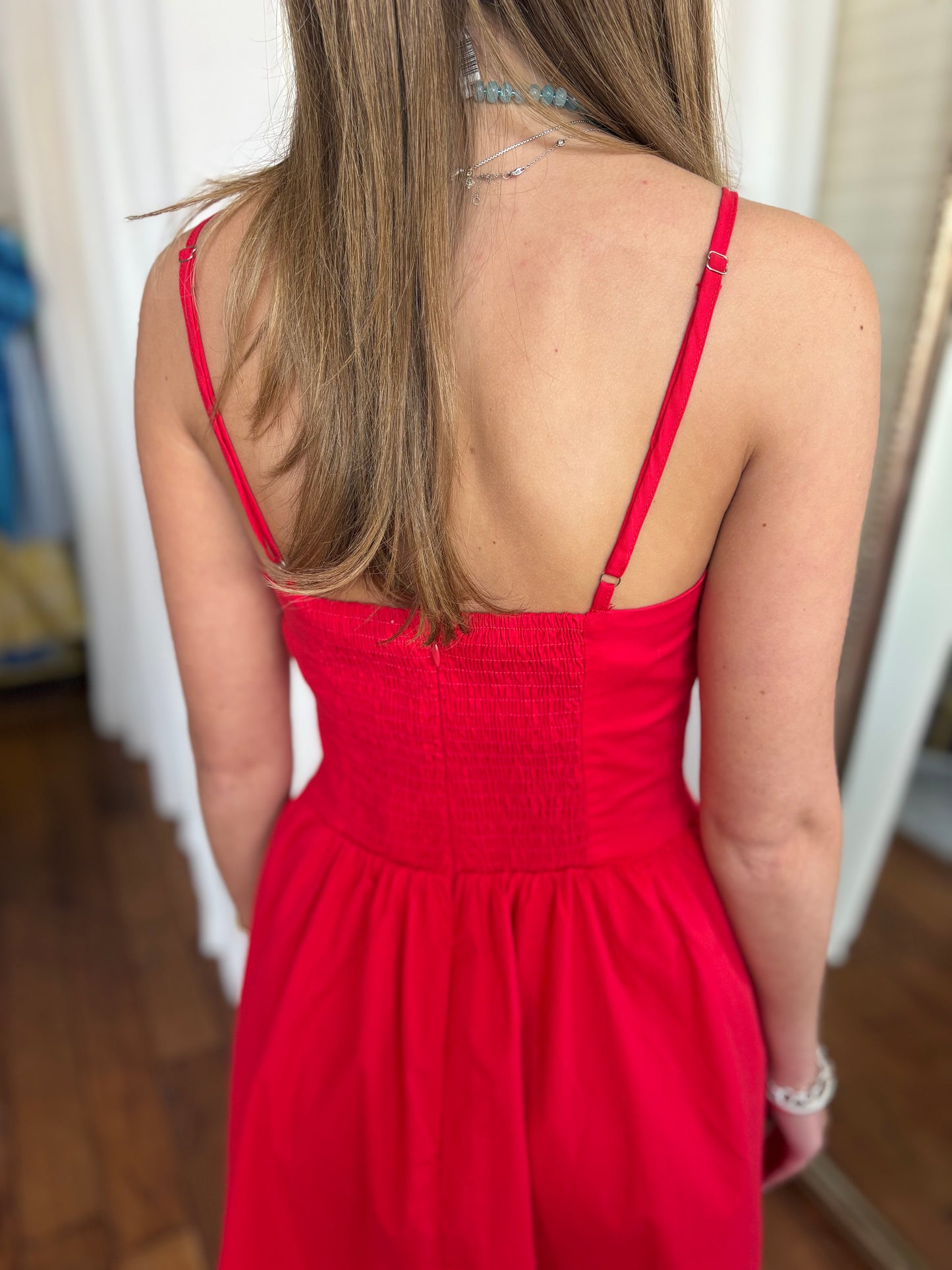 CLAIRE MINI DRESS- RED