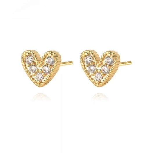 NIA PAVE HEART STUDS