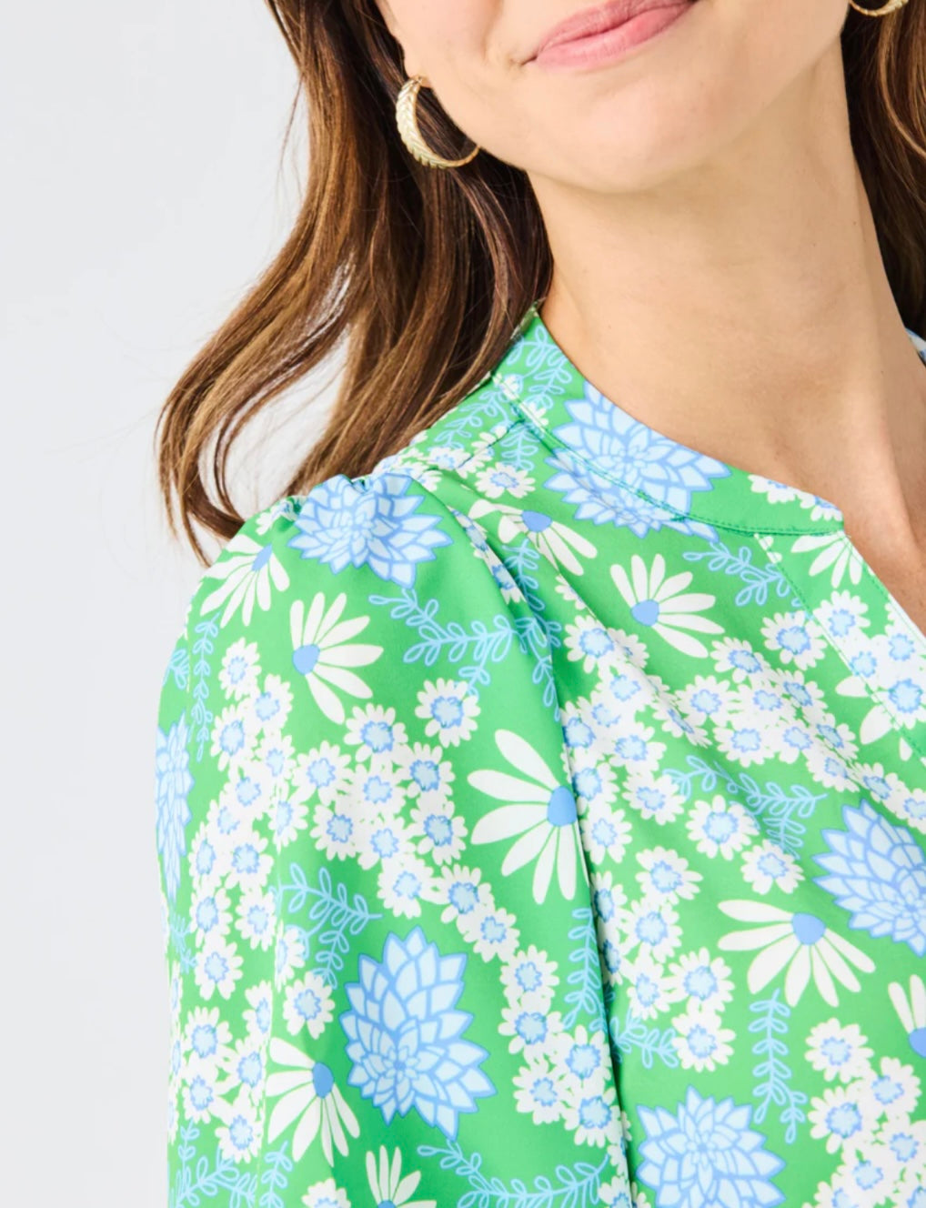 CAMERON DRESS- DAISY CHAIN GREEN