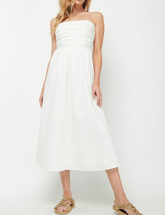 CARSON DRESS- OFF WHITE