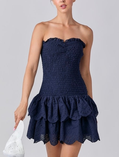 MACY DRESS- NAVY