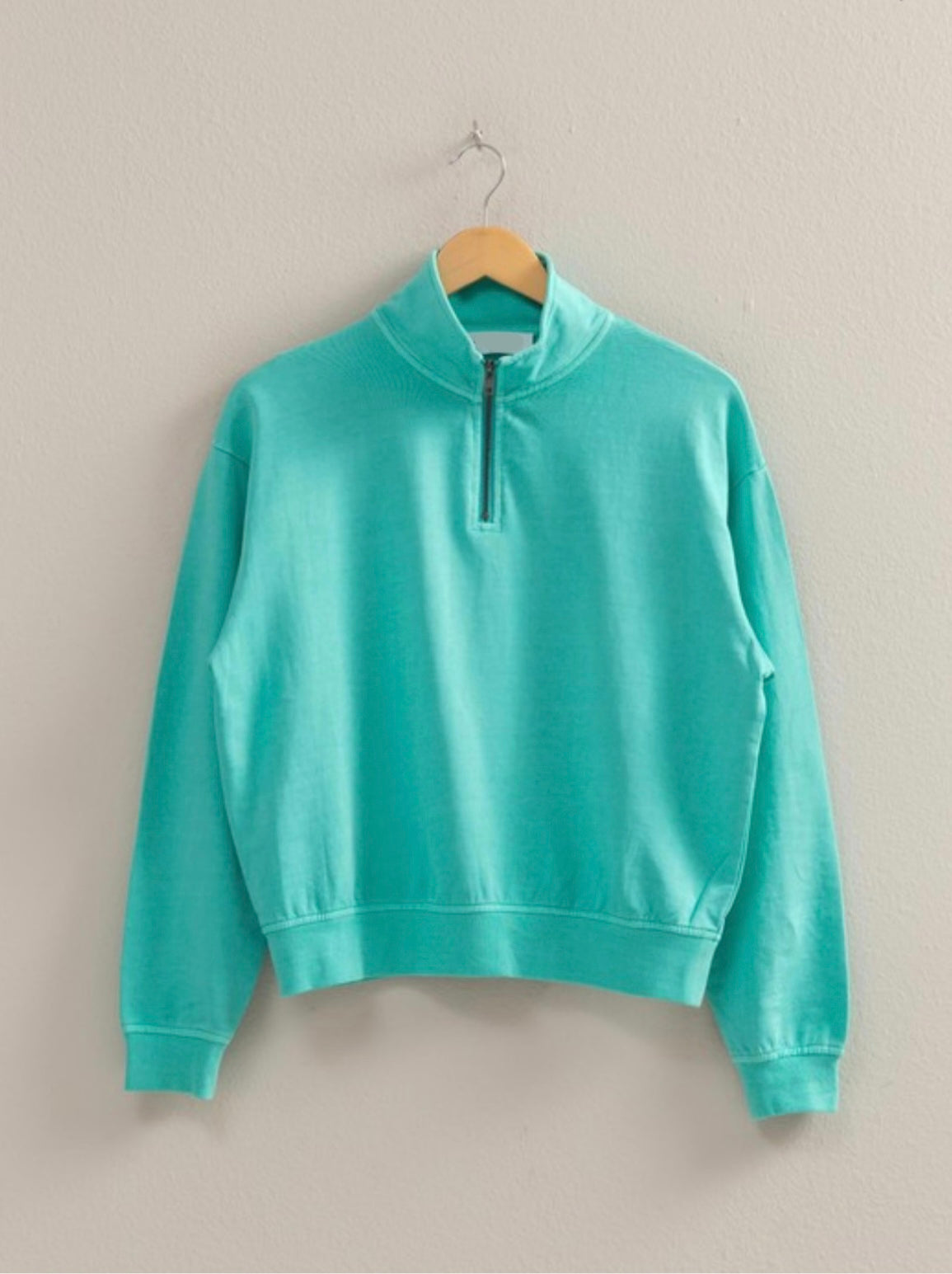 PALOMA HALF-ZIP- TURQUOISE