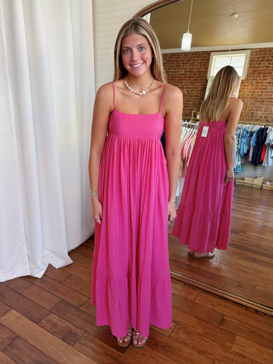 GRACE MAXI DRESS- FUCHSIA