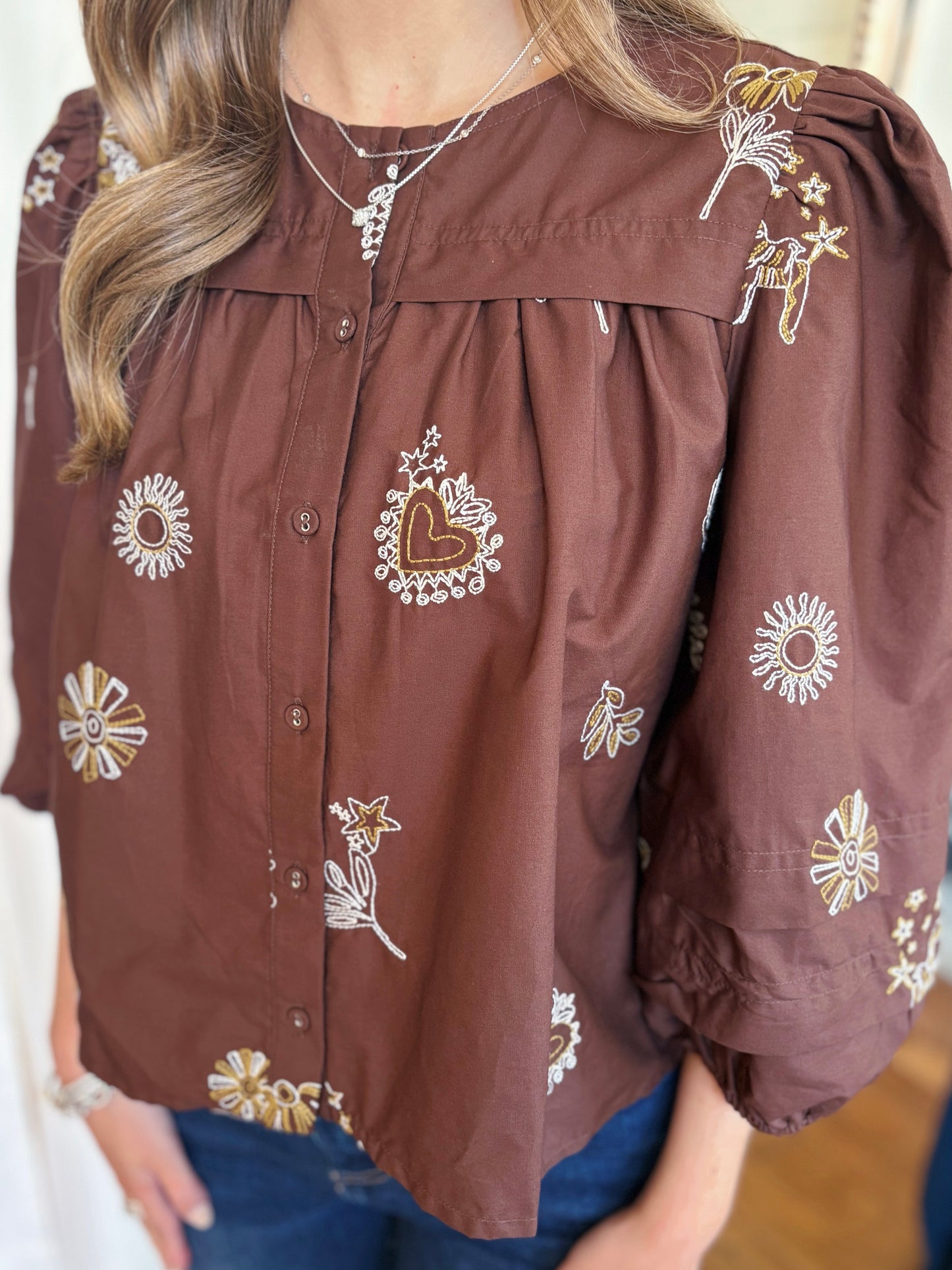 LILIANE TOP- BROWN