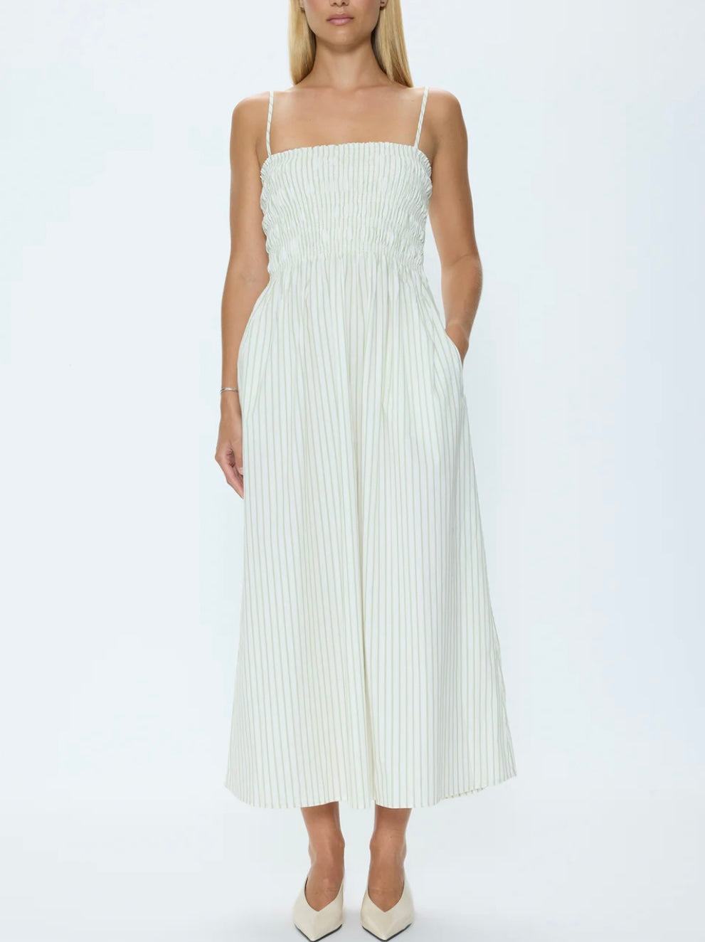 PISTOLA BIANCA DRESS- SAGE EGRET