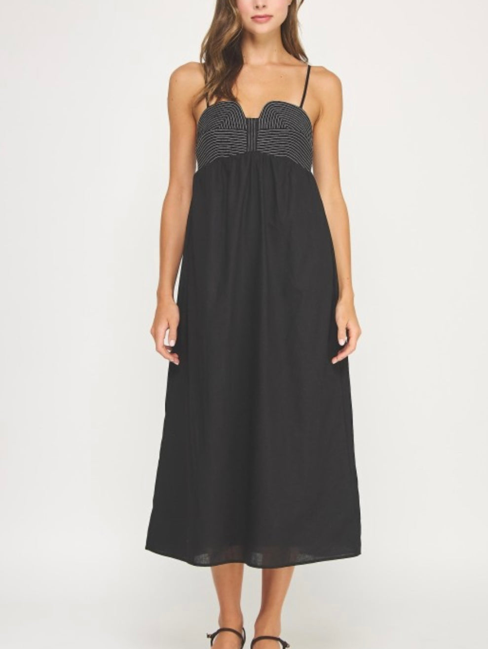MOLLY MIDI DRESS- BLACK