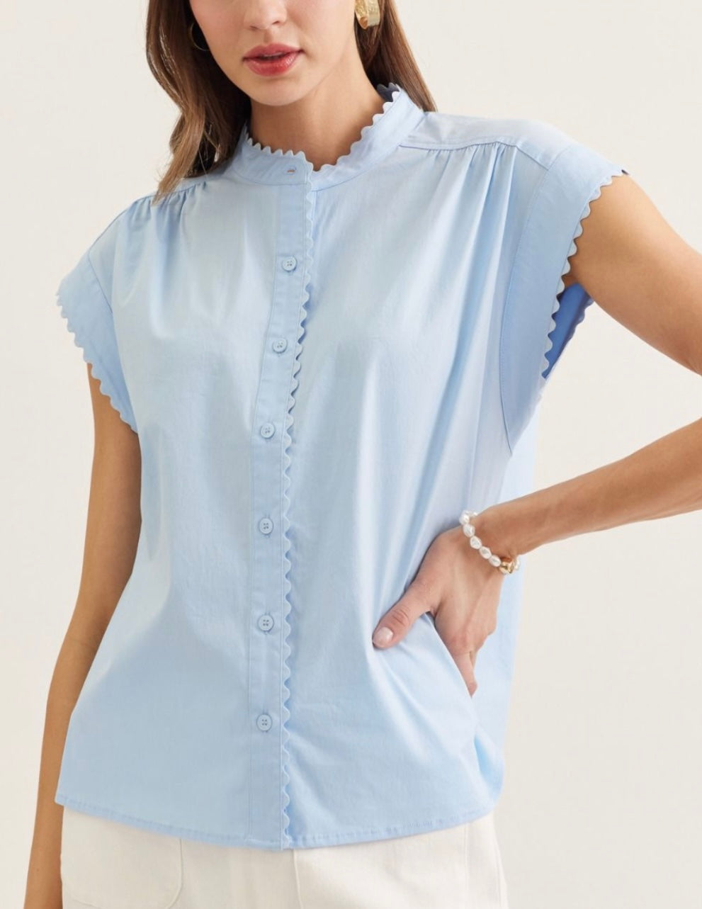 ROSIE TOP- BLUE
