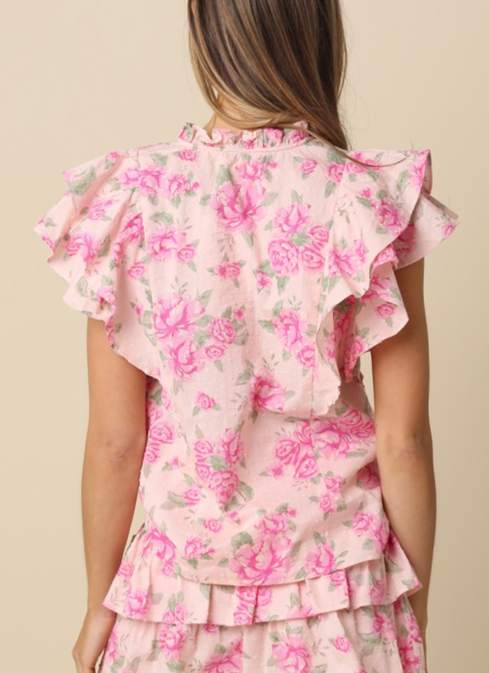 ROSY RUFFLE TOP