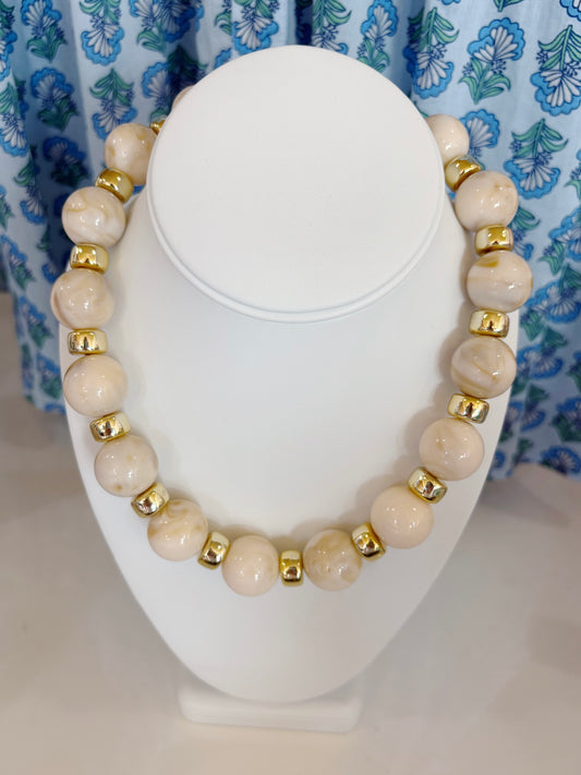 GEMELLI JESSICA NECKLACE- CREAM