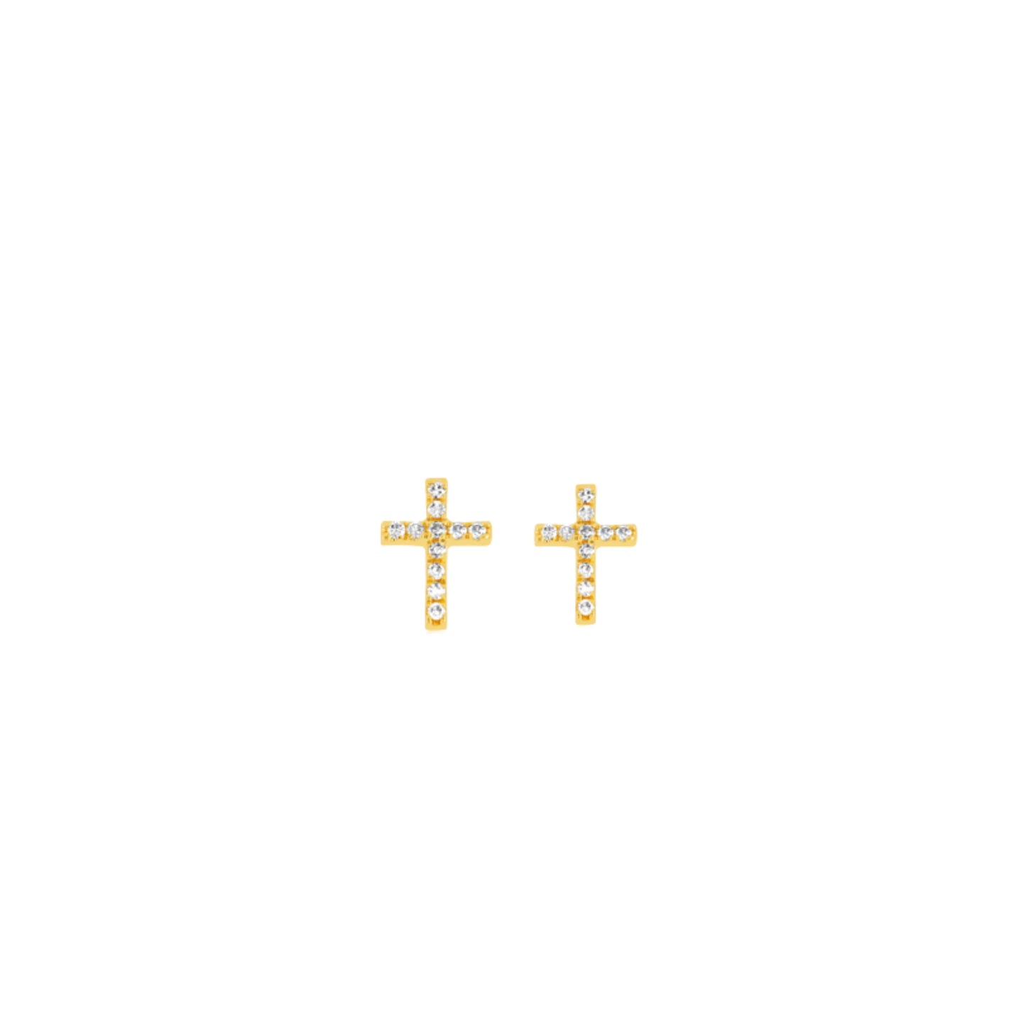 MICRO PAVE CZ CROSS STUDS