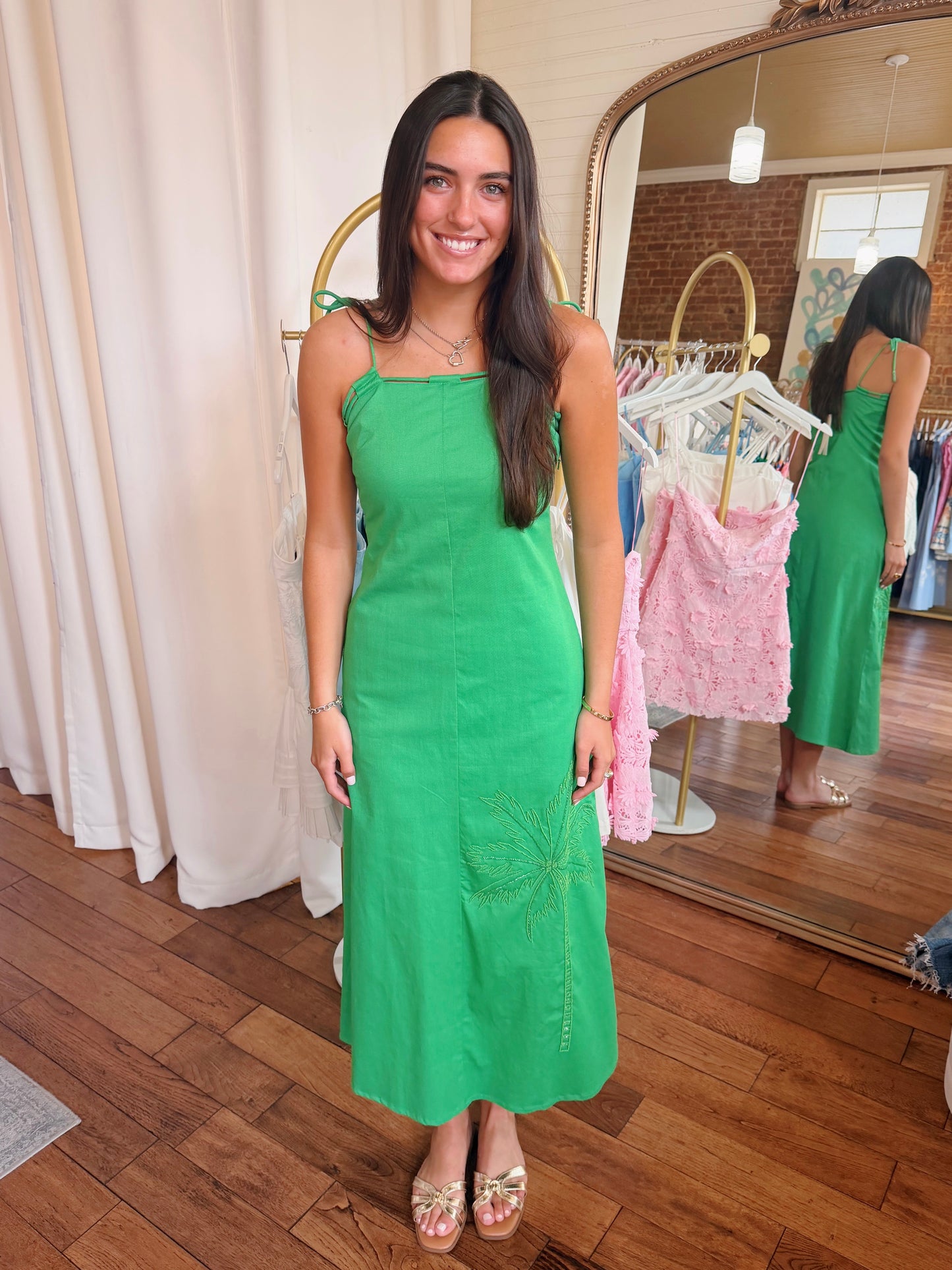 HATTIE MAXI DRESS- GREEN