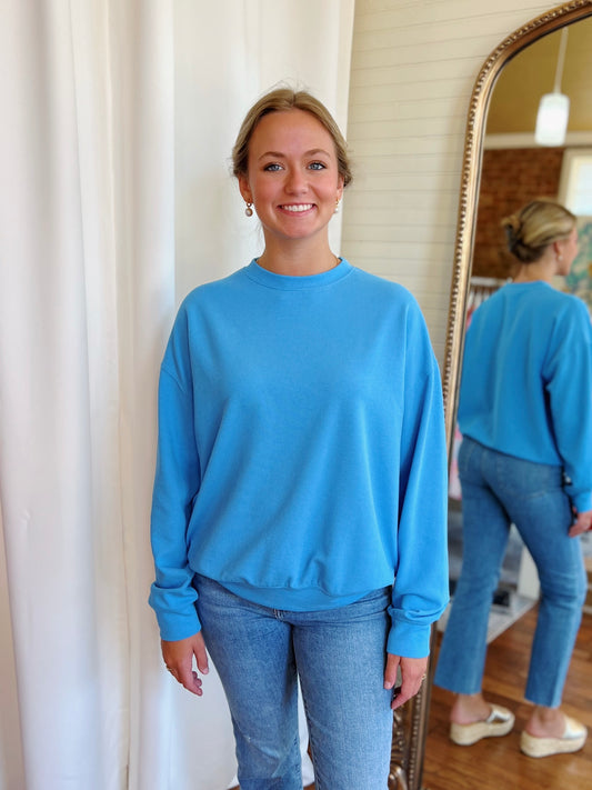 LUCY SWEATSHIRT- MARINE BLUE