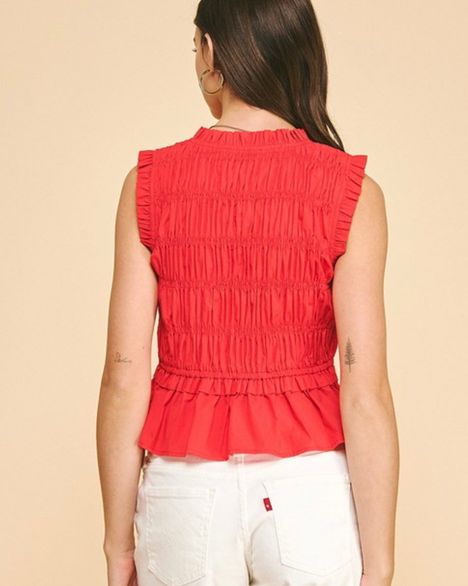 ASHBY TOP- RED